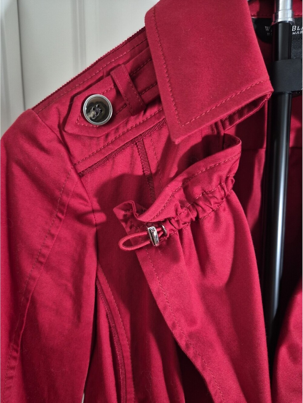 White House Black Market Red Military Jacket Blazer Size 6 - Picture 4 of 13